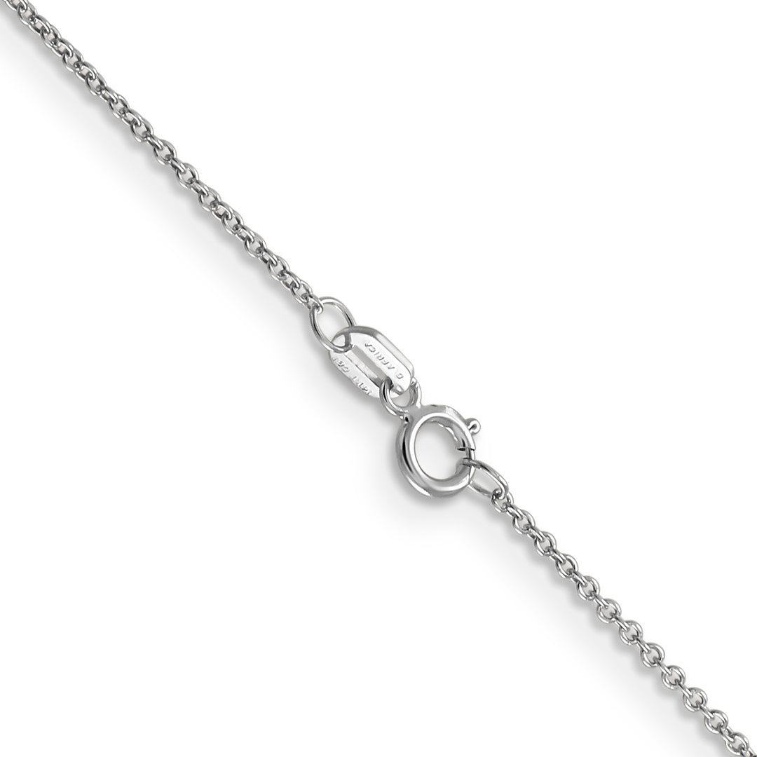 14k White Gold .9mm Cable with Spring Ring Clasp Chain