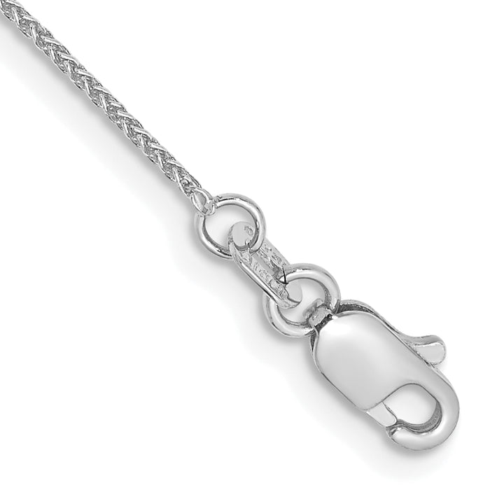 14k White Gold .85mm Spiga Chain Anklet