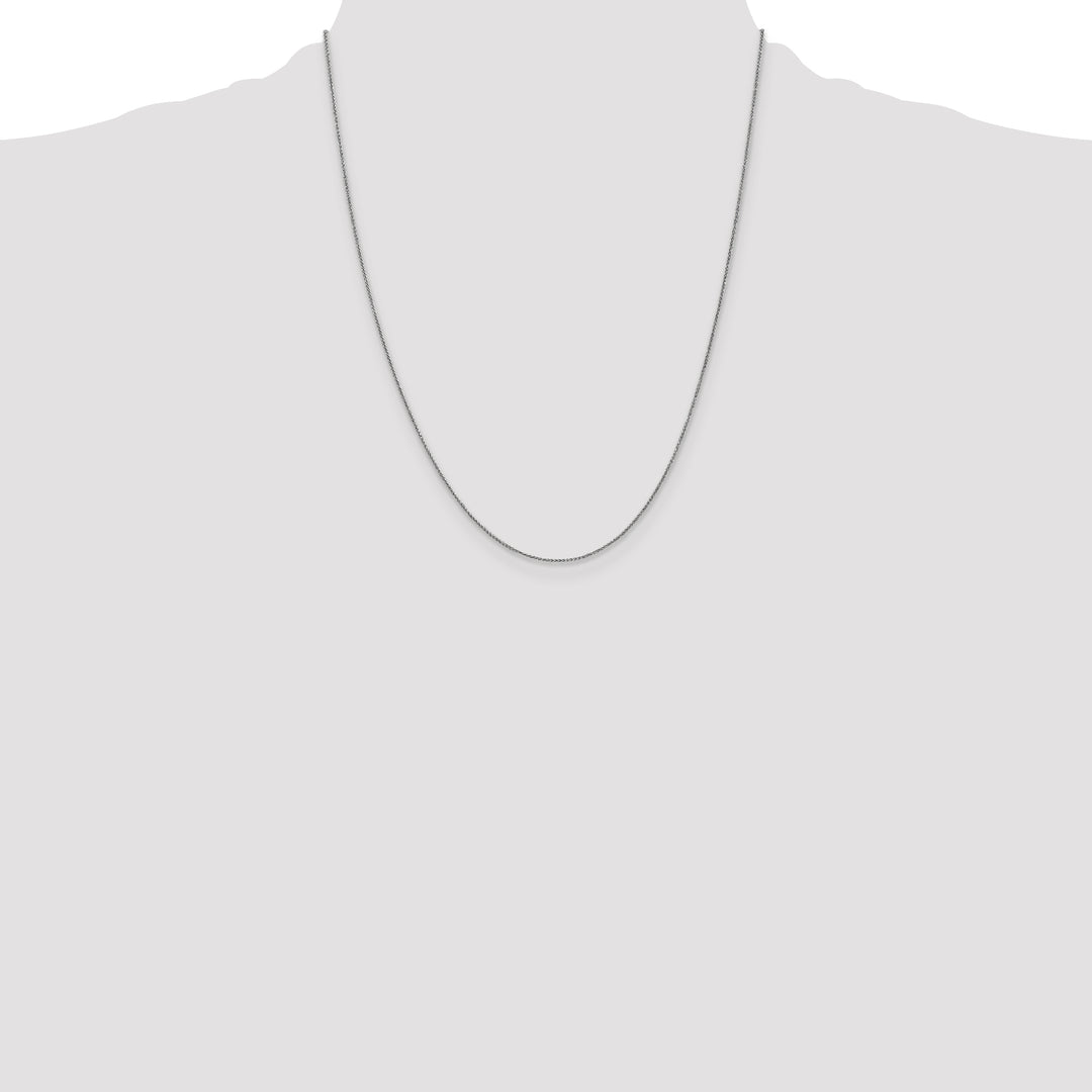 14k White Gold .85mm Spiga with Lobster Clasp Chain