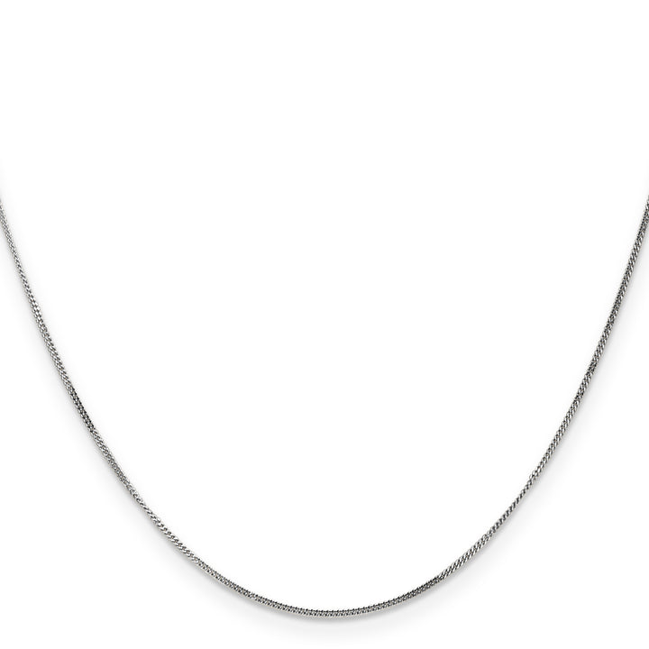 14k White Gold .9mm Curb Pendant Chain