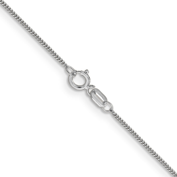 14k White Gold .9mm Curb Pendant Chain