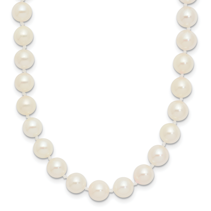 14k 6-7mm Round White Saltwater Akoya Cultured Pearl Necklace