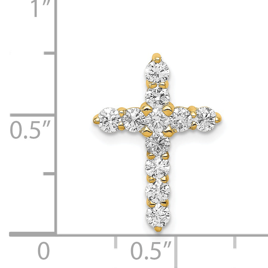 14k AA 3/4ct. Diamond Cross Chain Slide