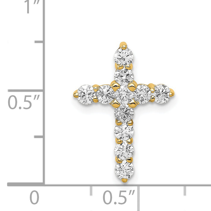 14k AA 3/4ct. Diamond Cross Chain Slide