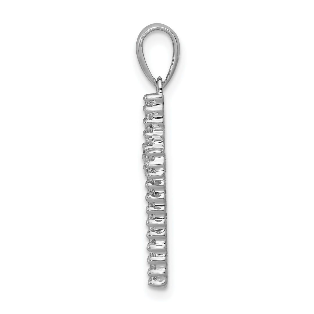 14k White Gold 1/4ct. Diamond Cross Pendant