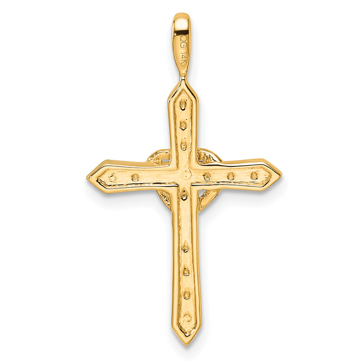 14k Heart Cross Pendant Mounting