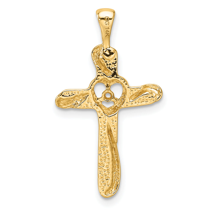 14k Diamond Cross Pendant Mounting