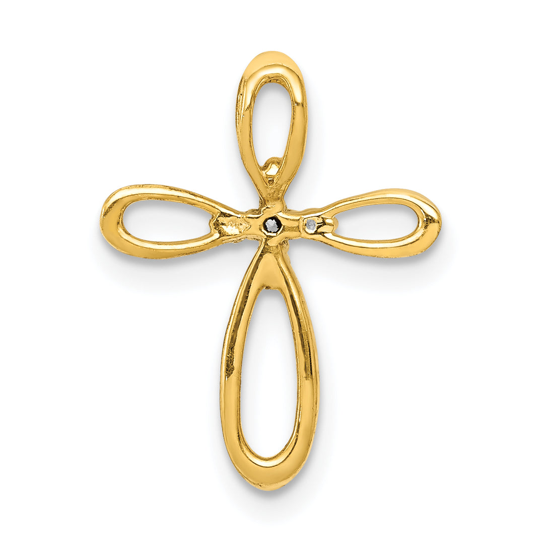 14k Diamond Cross Slide Pendant