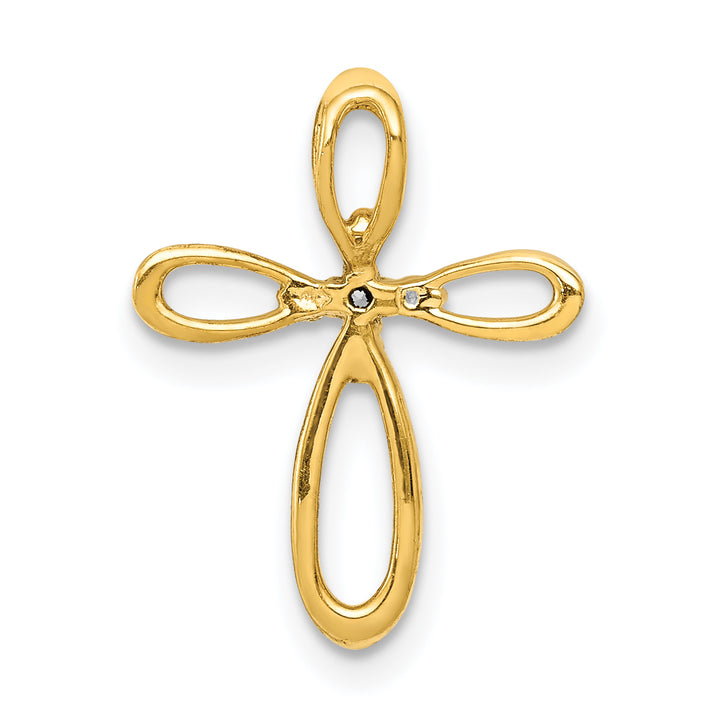 14k Diamond Cross Slide Pendant