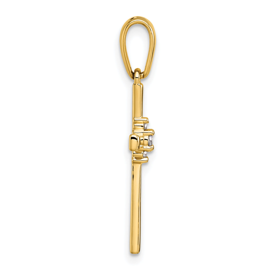 14K 1/20ct. Diamond Cross Pendant