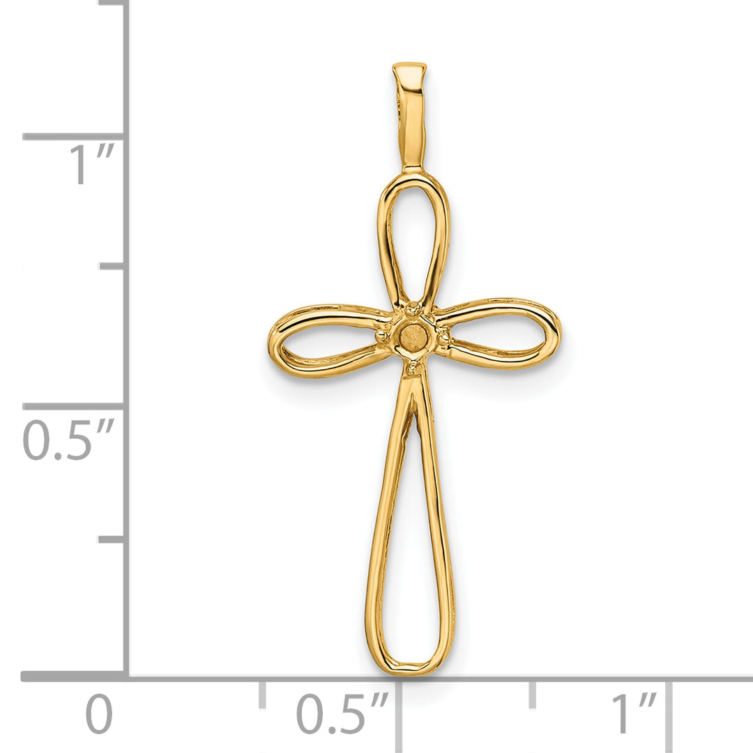 14k Cross Pendant Mounting