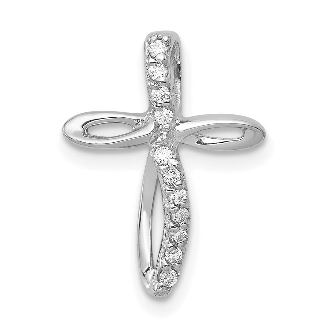 14k White Gold Cross Mounting