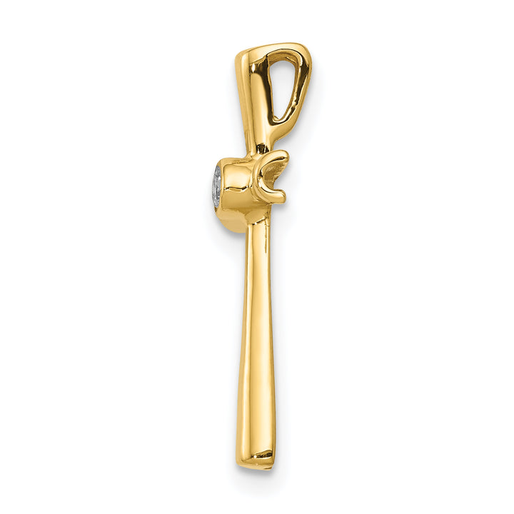 14k AA Diamond Cross Pendant