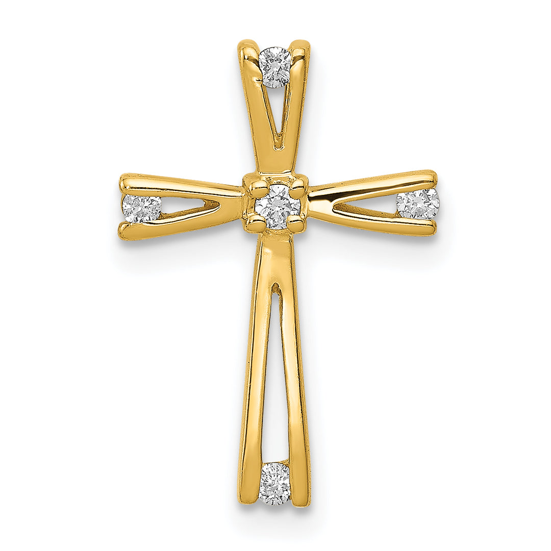 14k A Diamond Cross Pendant