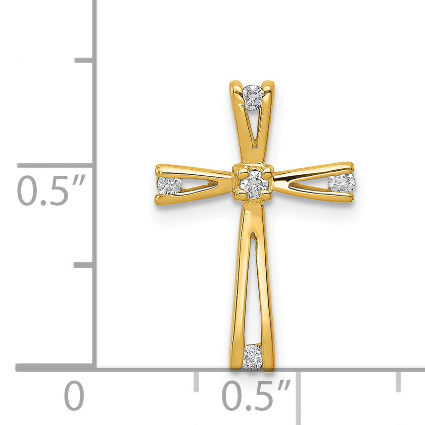 14k A Diamond Cross Pendant