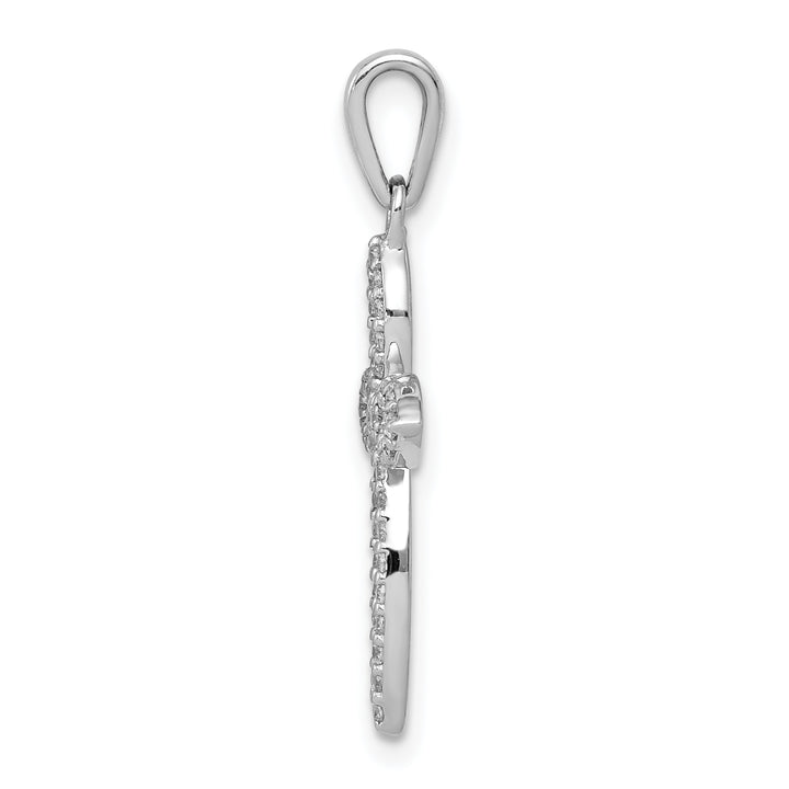 14k White Gold 1/5ct. Diamond Cross Pendant