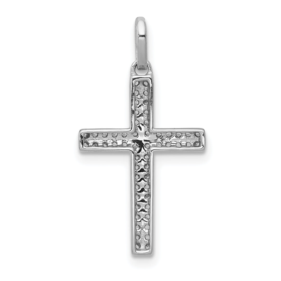 14k White Gold 1/6ct. Diamond Cross Pendant