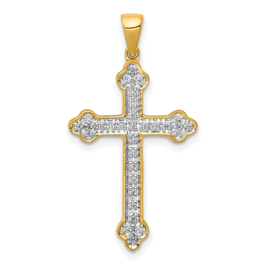 14k 1/10ct. Diamond Cross Pendant