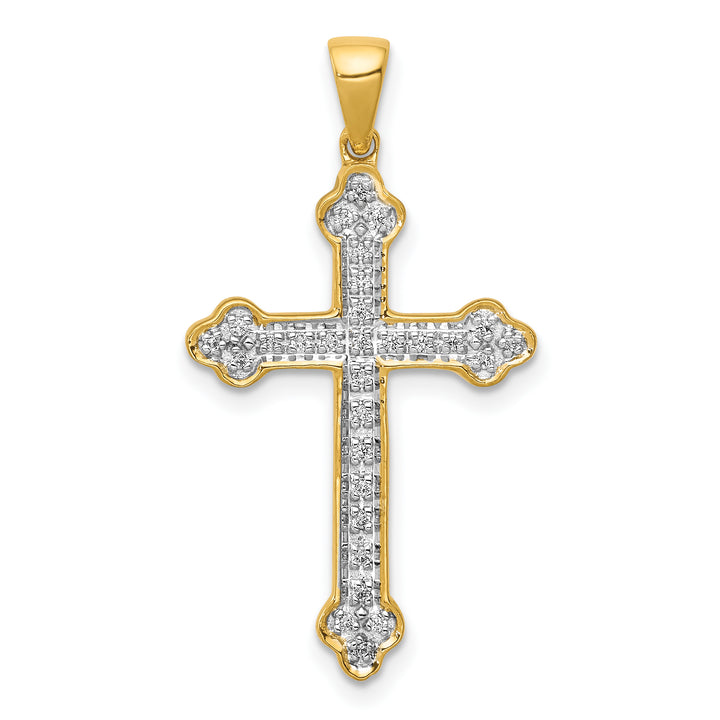 14k 1/10ct. Diamond Cross Pendant