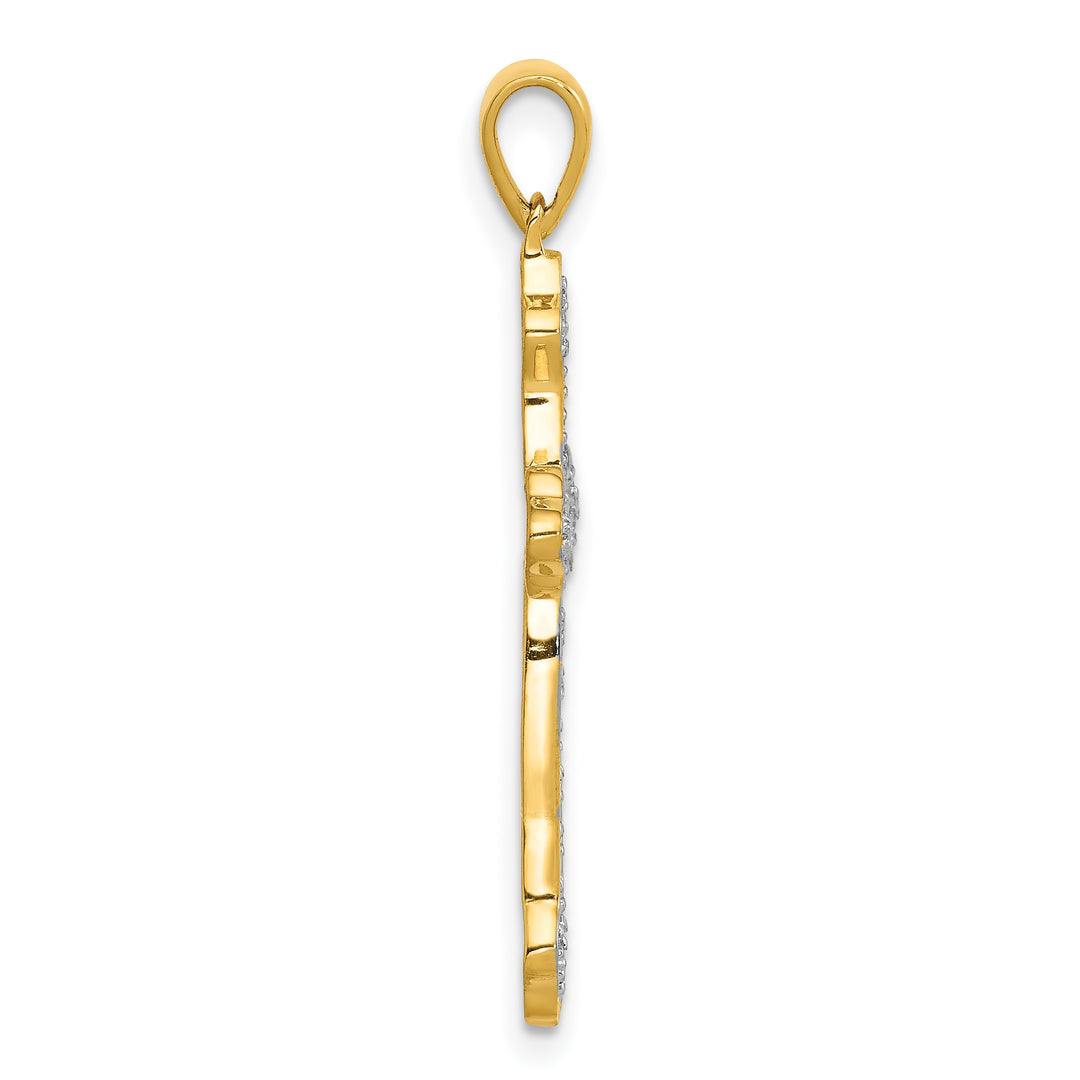 14k 1/10ct. Diamond Cross Pendant