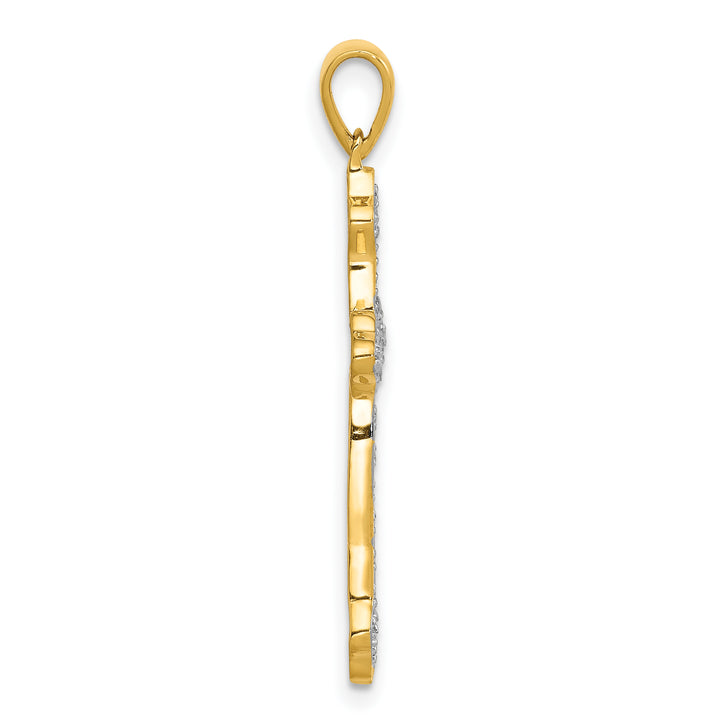 14k 1/10ct. Diamond Cross Pendant