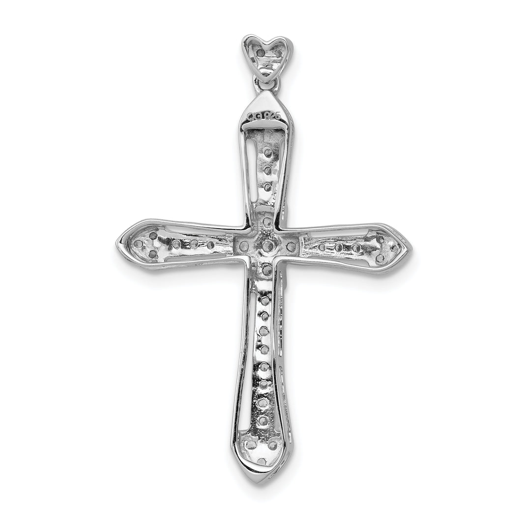14k White Gold 1/3ct. Diamond Cross Pendant