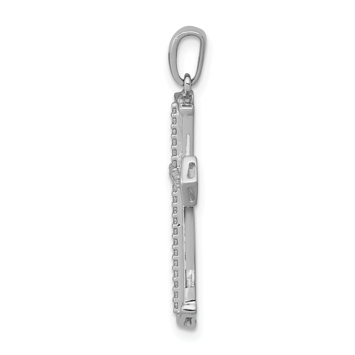 14k White Gold 1/8ct. Diamond Passion Cross Pendant