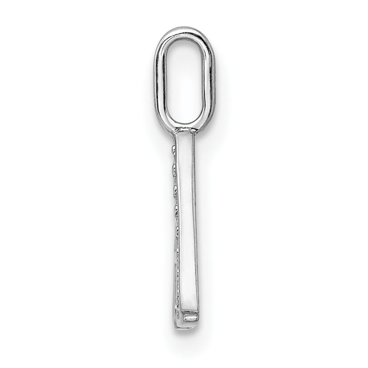 14K White Gold Diamond Letter A Initial Pendant