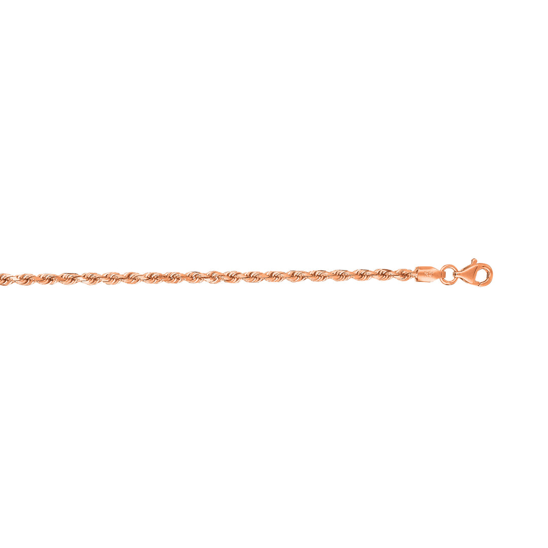 14K Gold 24"" 2.5mm Solid Royal Rope Chain