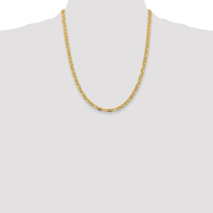 14k 4.65mm Tri-color Gold PavÃ© Valentino Chain