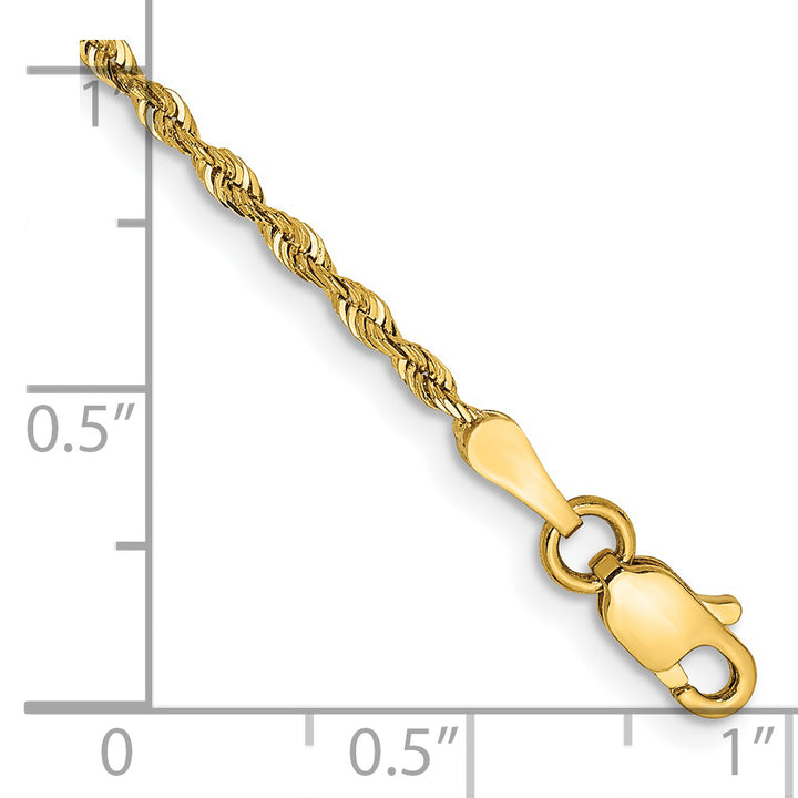 14k 1.85mm D/C Quadruple Rope Chain Anklet