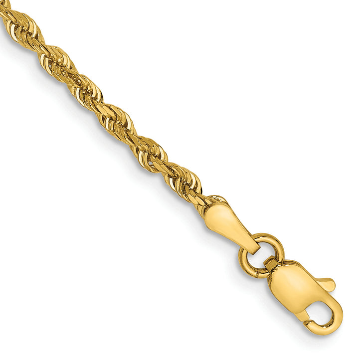 14k 2.25mm D/C Quadruple Rope Chain Anklet