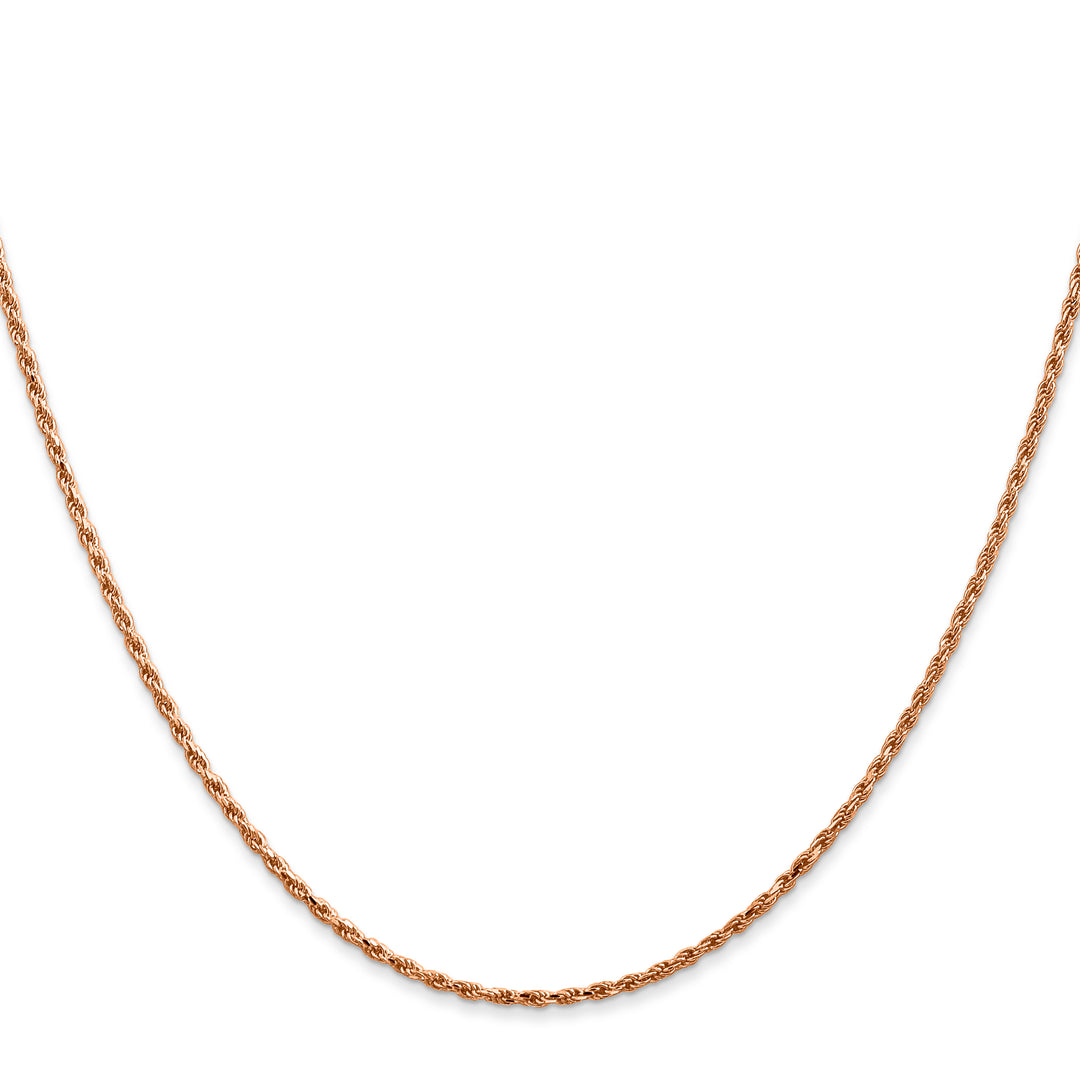 14k Rose Gold 1.5mm D/C Machine-made Rope Chain