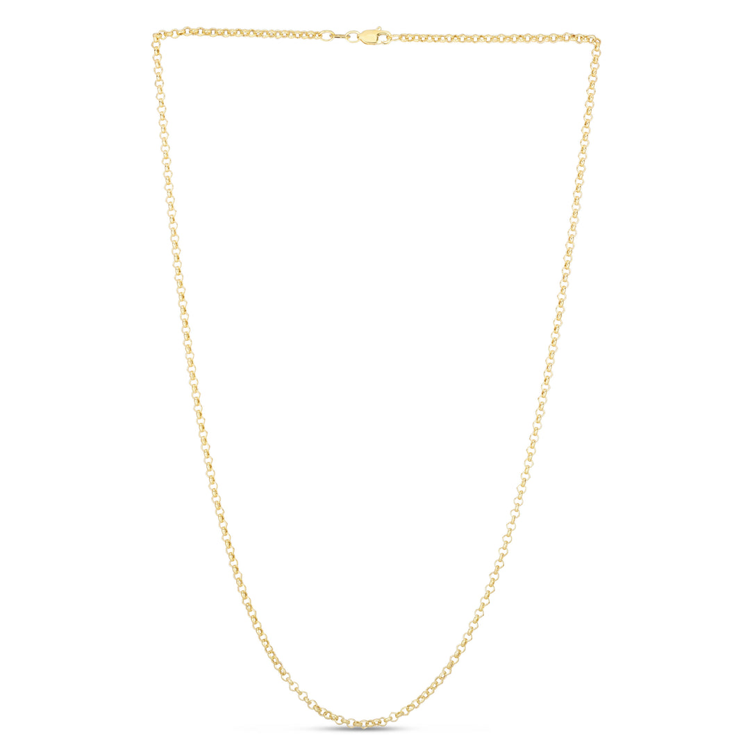 14K Gold 2.5mm Lite Rolo Chain