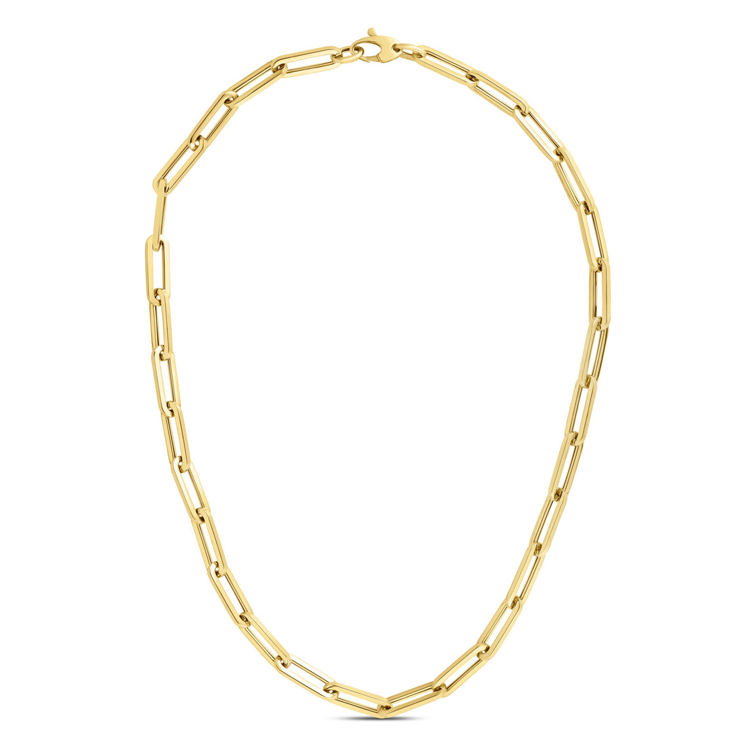 14K Gold 6.1mm Paperclip Chain