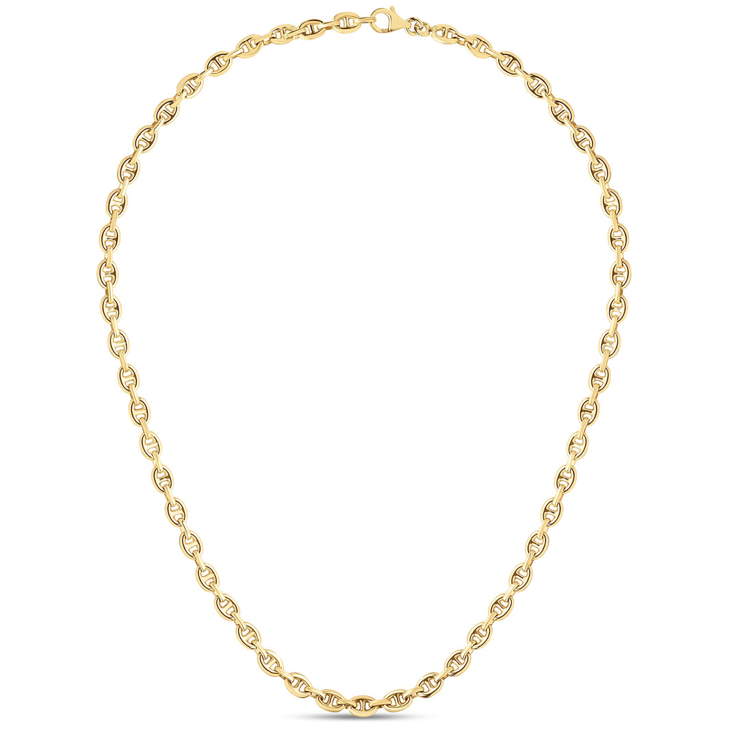 14K Puffed 5.4mm Mariner Bracelet