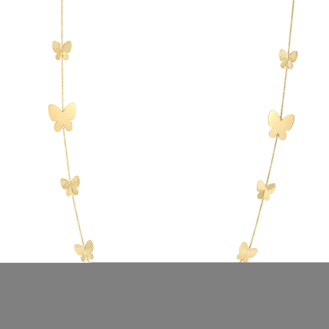 14K PÃ¡pillon Graduated Butterfly Necklace