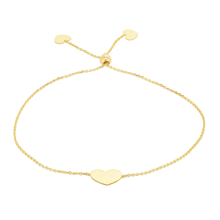 14K Gold Heart Friendship Bracelet