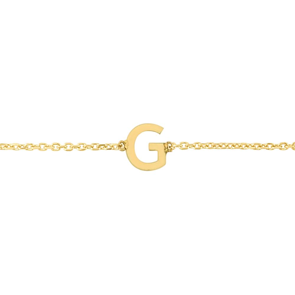 14K Mini Initial G Necklace