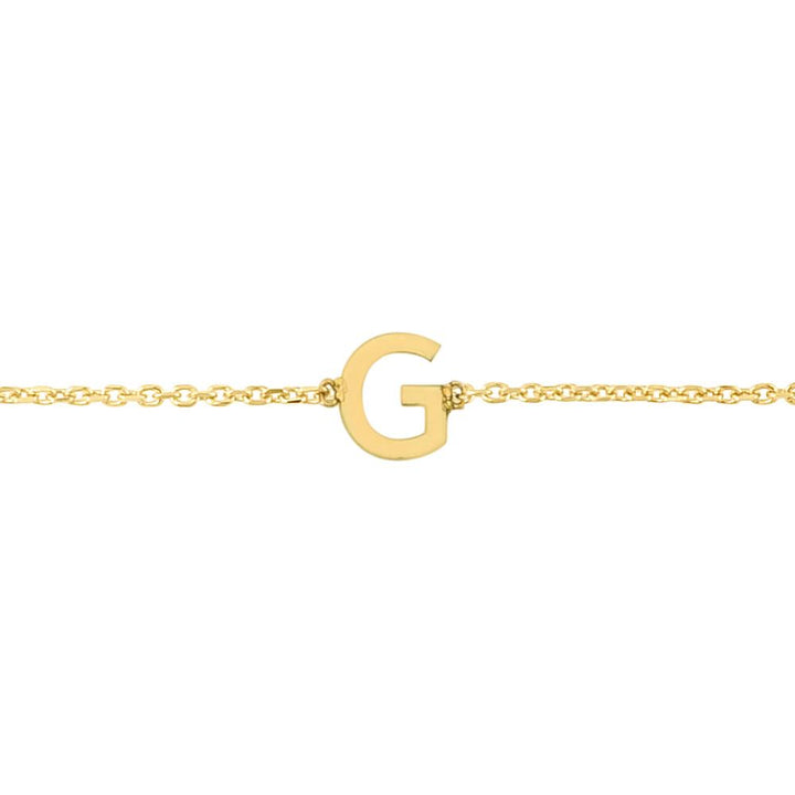 14K Mini Initial G Necklace