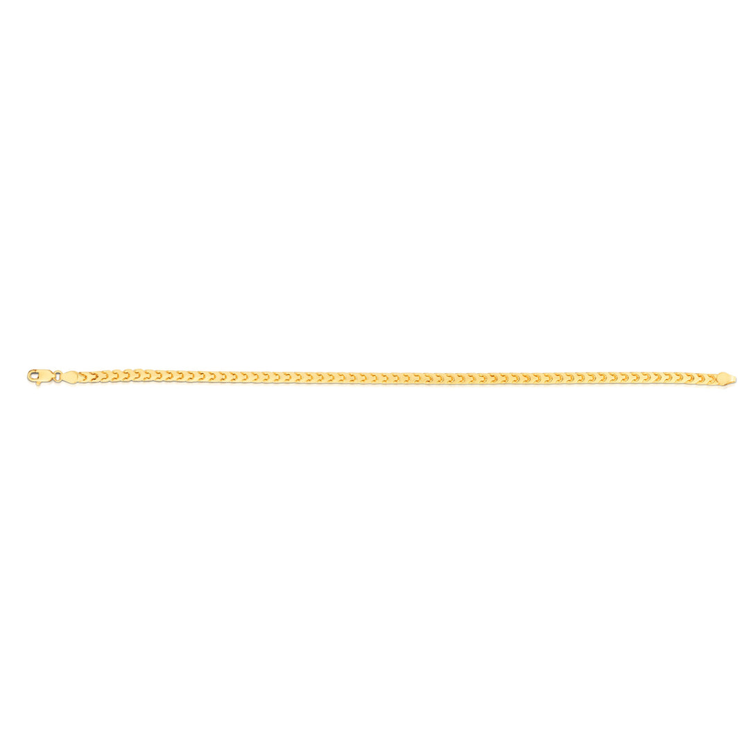 14K Gold 24"" 3.1mm Diamond Cut Round Franco Chain