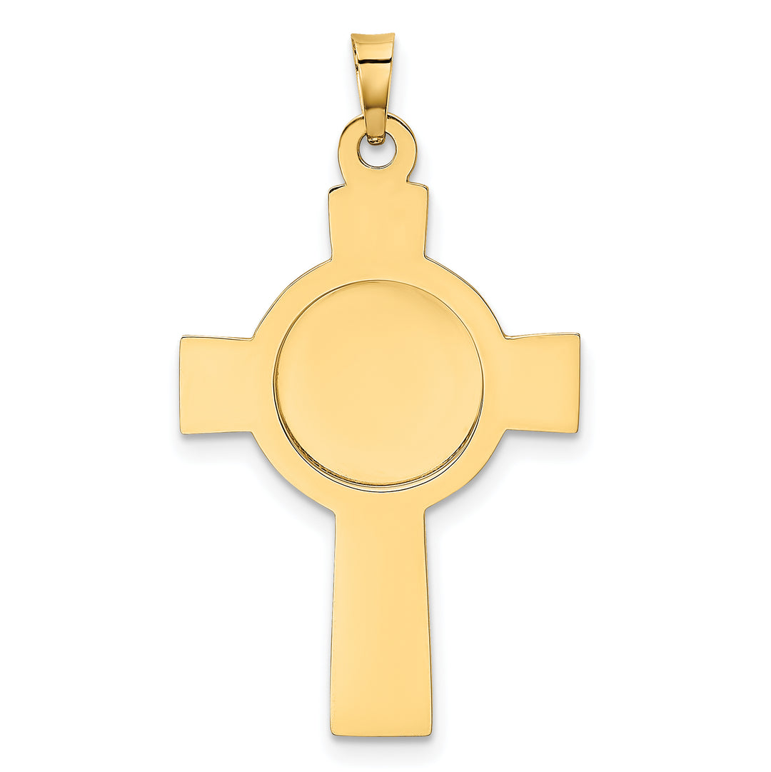 14k Cross w/St. Christopher Medal Pendant