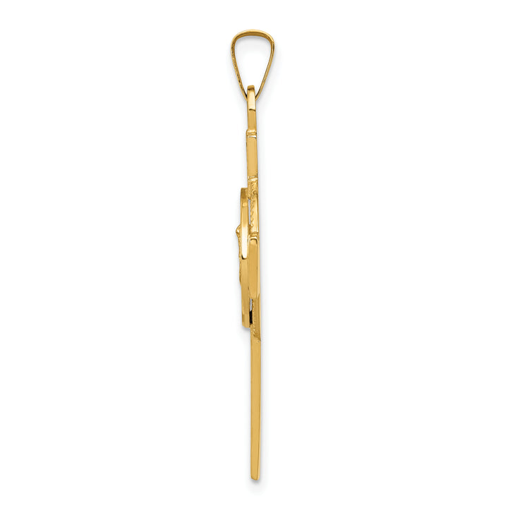 14k Cross w/St. Michael Medal Pendant