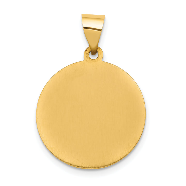 14k Sacred Heart of Jesus Medal Hollow Round Pendant