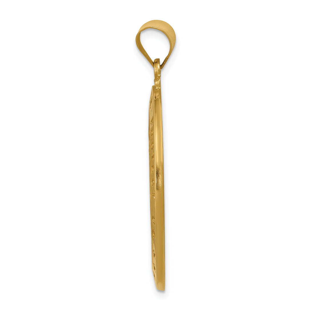 14k Saint Christopher Medal Hollow Pendant