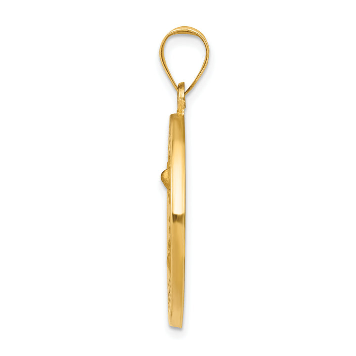 14k Saint Michael Medal Hollow Pendant