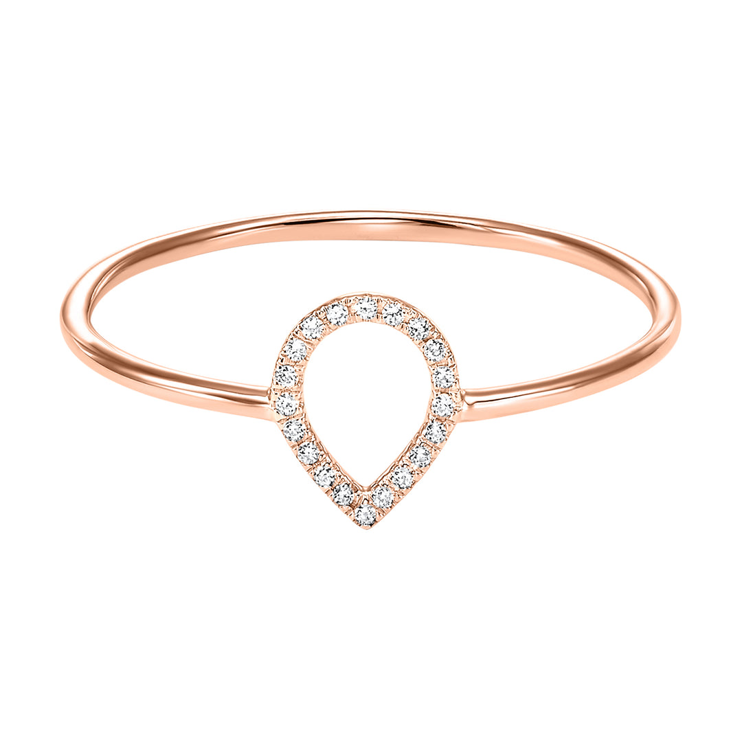14Kt Rose Gold Diamond 1/20Ctw Ring