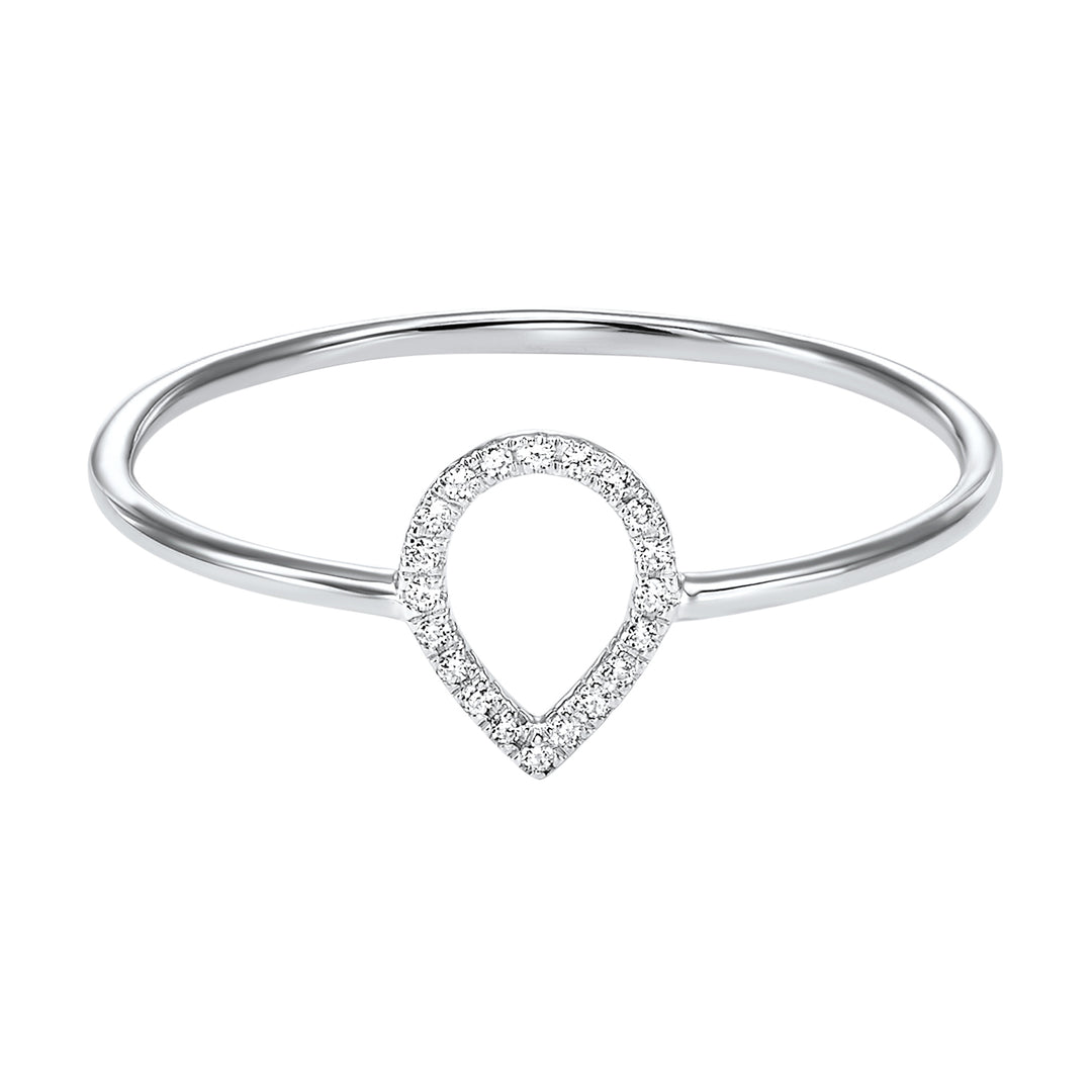 14Kt White Gold Diamond 1/20Ctw Ring