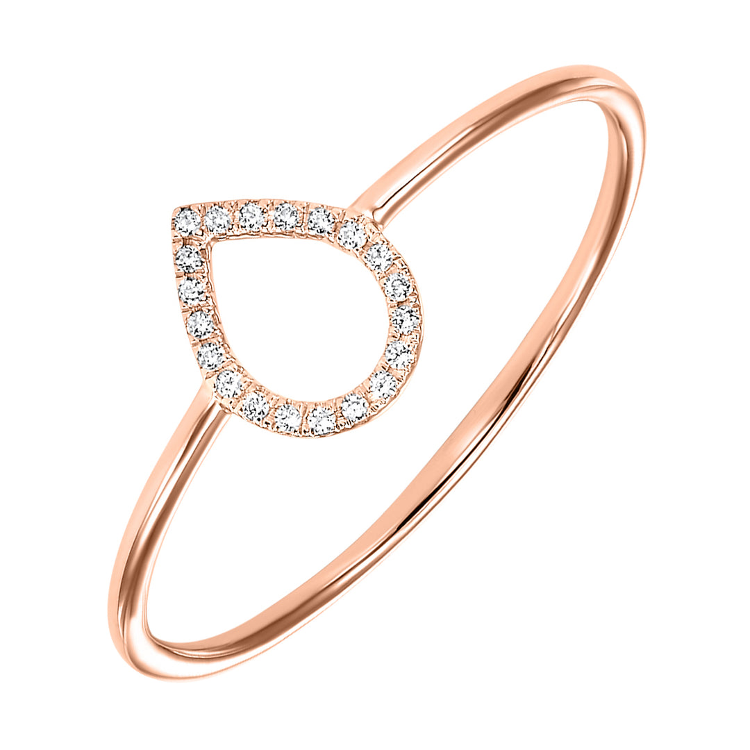 14Kt Rose Gold Diamond 1/20Ctw Ring