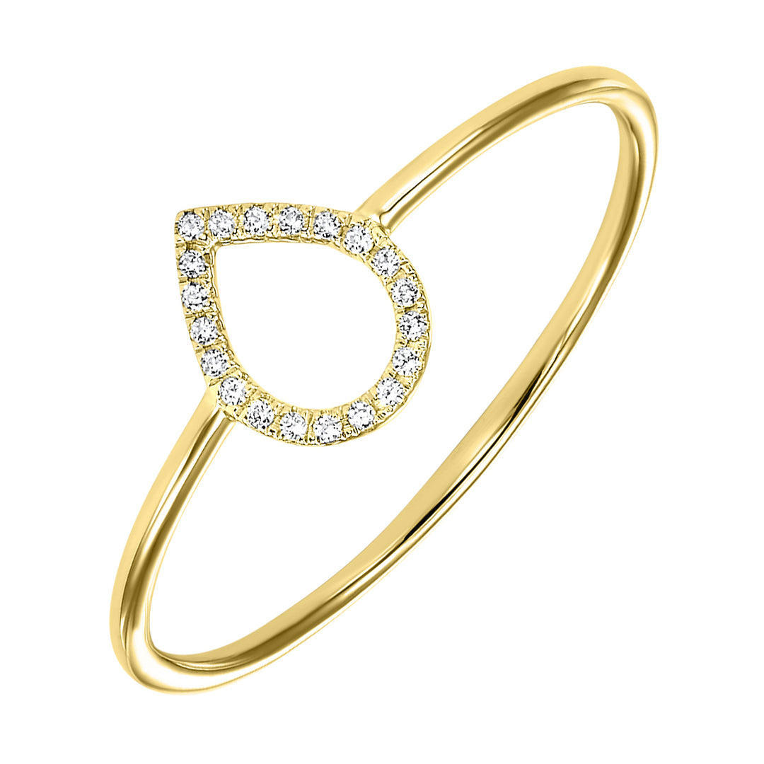 14Kt Yellow Gold Diamond 1/20Ctw Ring